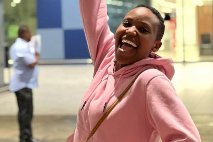 Nyokabi Macharia arrives in Kotoka International Airport, Accra - Ghana, on 25th May 2023 PHOTO | AFRICA MONOLOGUE CHALLENGE